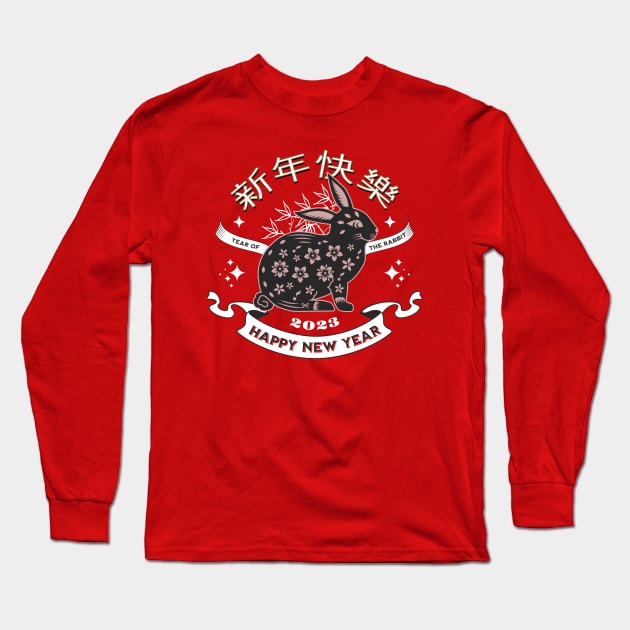 Year Of The Rabbit Long Sleeve T-Shirt by The Favorita